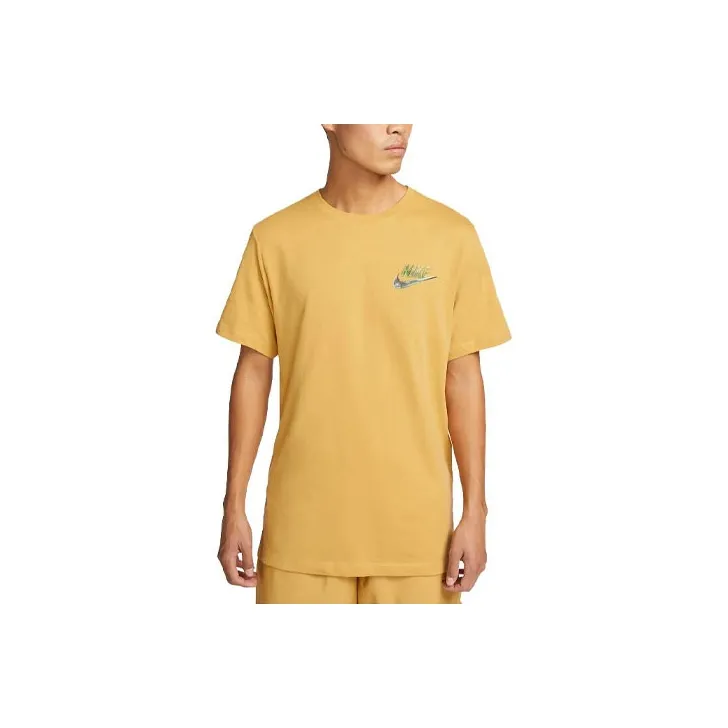 Nike T Shirts Men Wheat Gold-0