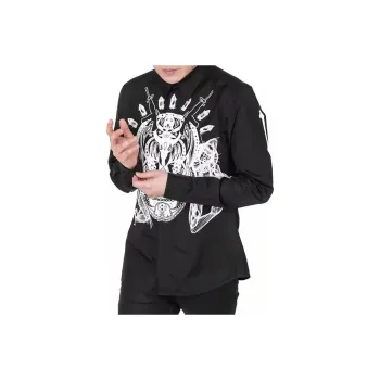 GIVENCHY Skeleton Tattoo Illustration Long-Sleeved T-Shirt Men's Black