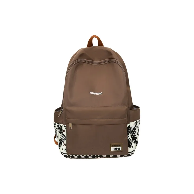 Yalu Nylon Backpack Unisex White/Gray/Black/Pink/Coffee/Green-26