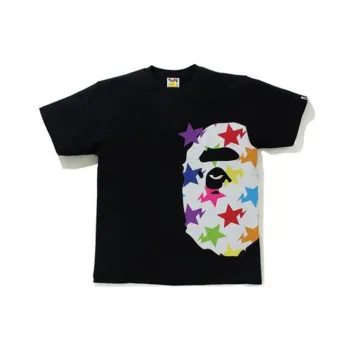 A BATHING APE Sta Pattern Side Big Ape Head Tee