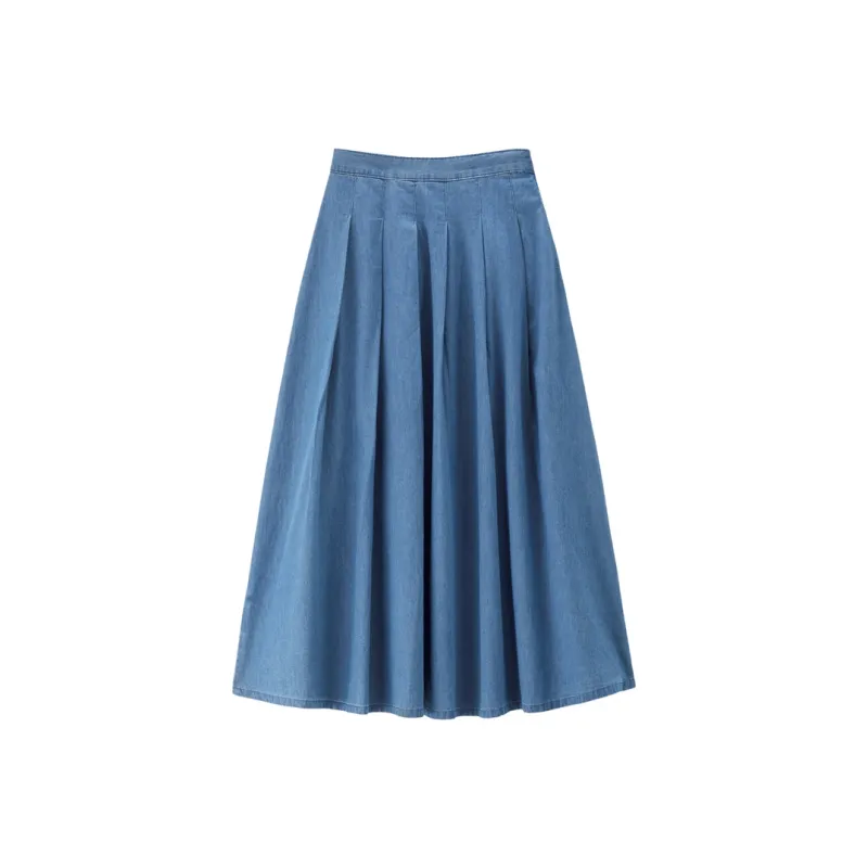UNIQLO Denim Long Skirt Women's-1
