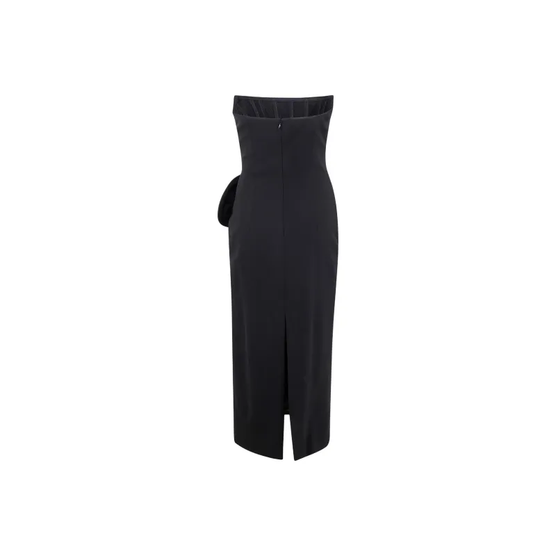 Magda Butrym Floral appliqué Bustier Midi Dress-1