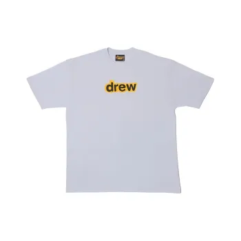 Drew House Letter Logo Series T Shirts Unisex Light Blue