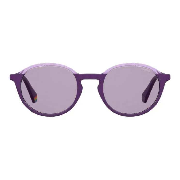 Polaroid Oval Sunglasses Unisex Purple-1