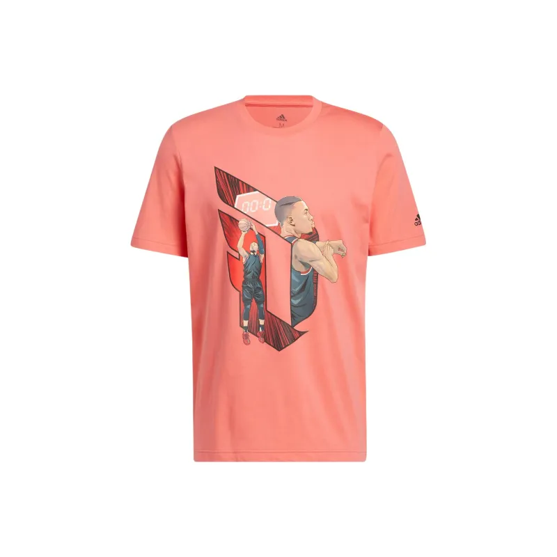 Adidas Set in Sleeve T Shirt Men's Pink-0