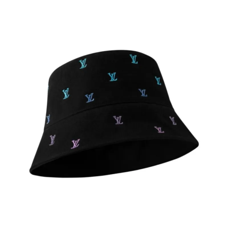 LOUIS VUITTON Cotton Bucket Hats Men's Black-1