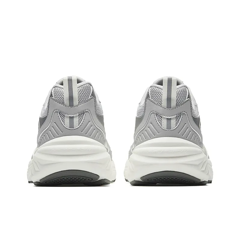 Anta Running Collection Slip Resistant Breathable Low Top Casual Running Shoes Men's White Gray Silver-3