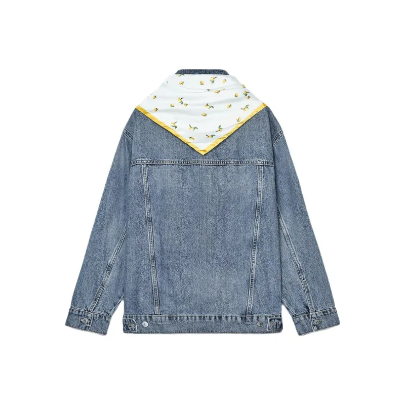 ZARA Trf Denim Jacket Women's Blue/Gray-1