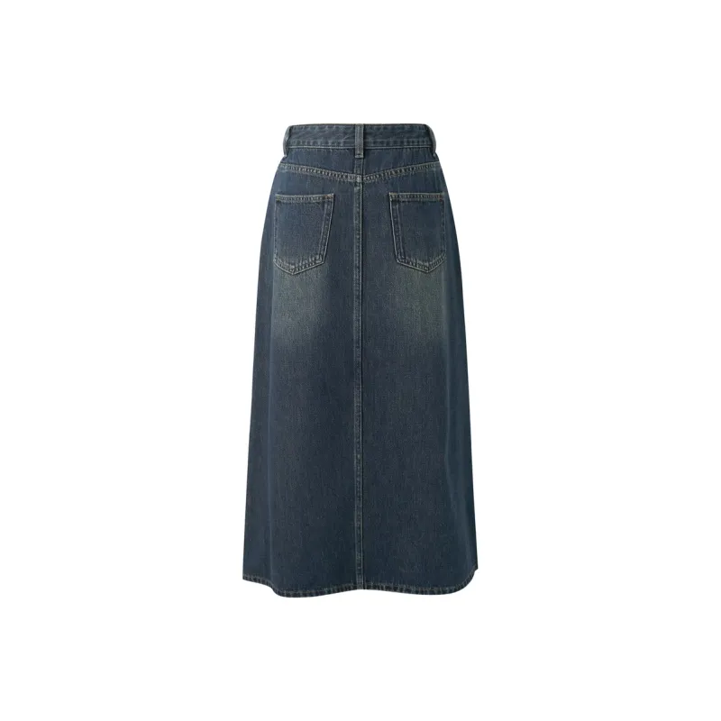 3COLOUR Casual Long Skirt Women's Sky Blue-1