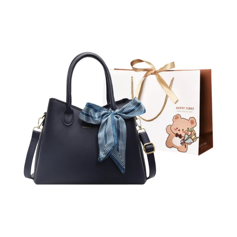 ERANGBEAR PU Crossbody Bag Regular Women's Black/Burgundy/Blue-6