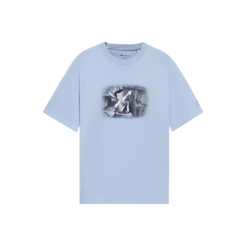 LiNing x Disney Sports Life Collection T Shirt Men's Aurora Blue-0