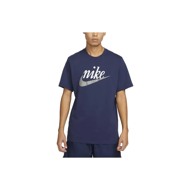 Nike T Shirts Men Blue Purple-0