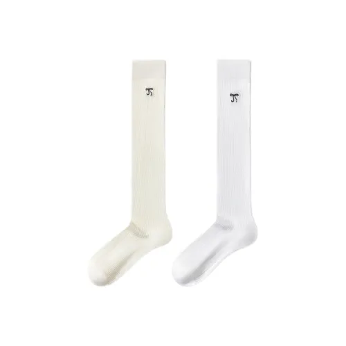 Temooues Knee High Socks Women's Combo Set