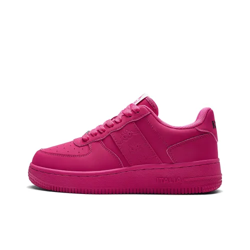 Kappa Anti Slip Wear Resistant Low Top Skateboard Shoes Unisex Cherry Red