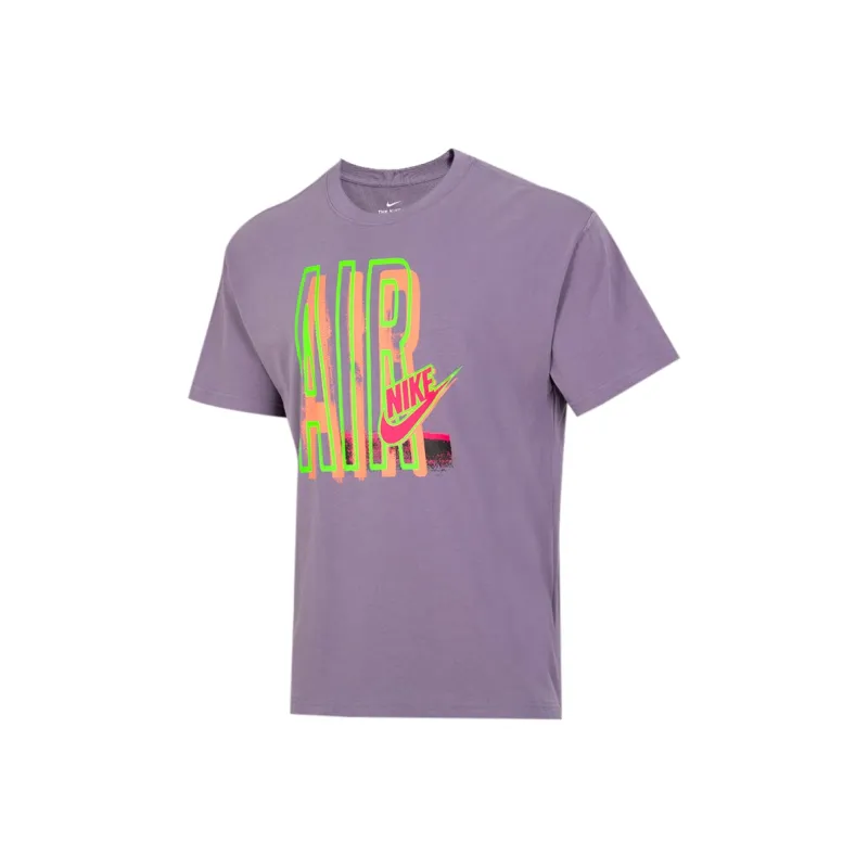 Nike Drop Shoulder Sleeve T-Shirt Men's Purple-0