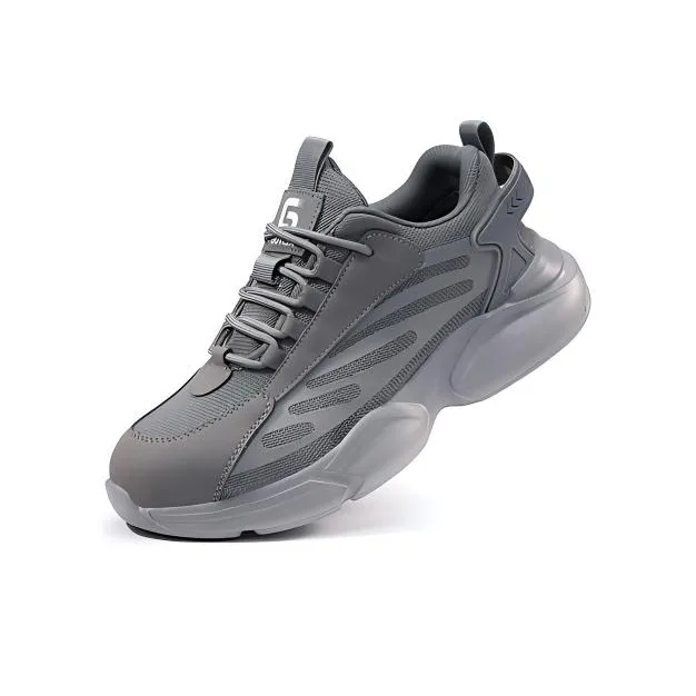 GUYISA Non slip, Wear resistant, Impact resistant Low Top Chunky Sneakers Men's Gray-1