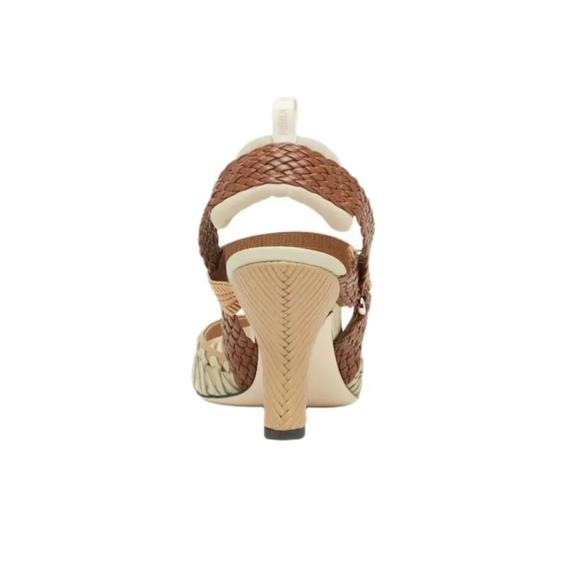 FENDI Colibrì Chunky Heel High Heels 8.5cm Women's Beige-4