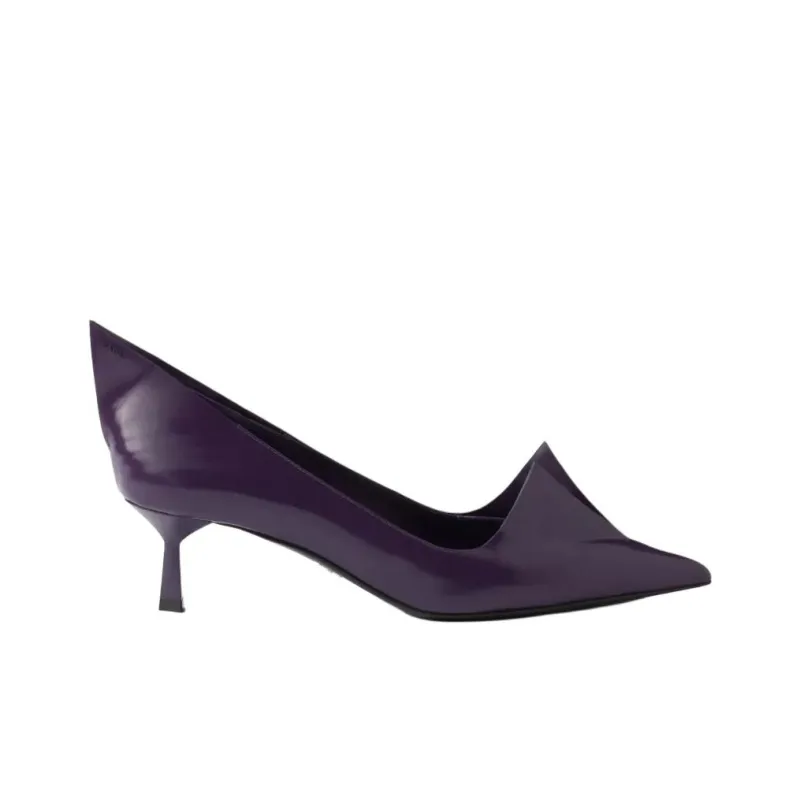 PRADA Slim Heel High Heels 5.5cm Women's Dark Purple-1