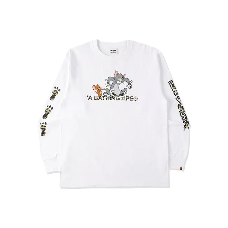 Bape X Tom And Jerry Footprints Madison Avenue L/S Tee-2