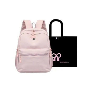 HACIN Oxford Backpack Women's Ivory/Black/Mint Green/Dusty Pink