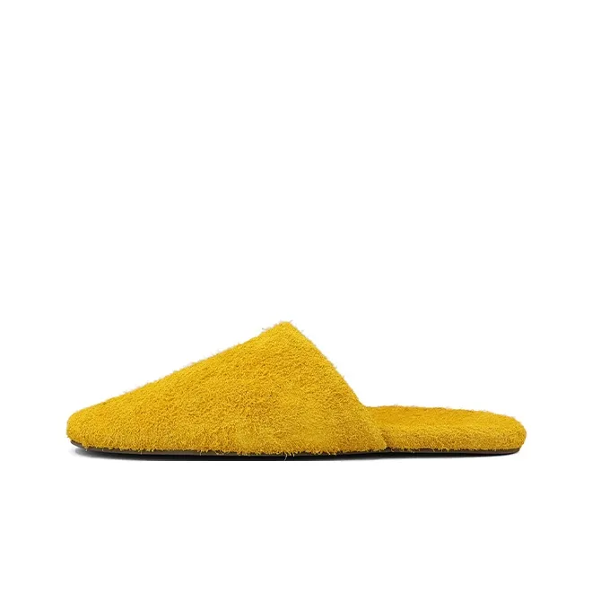 ZSBELLA Rubber Sole Leather Patchwork Abrasion Resistant Slip Resistant Wrap toe Slippers Women's-4