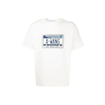 alexander wang License Plate Print Crewneck T Shirt