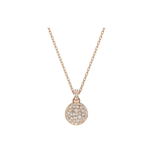 Swarovski Rose Gold Plated Swarovski Crystal Necklaces Unisex Gold