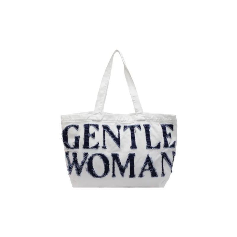 Debecca Denim Shoulder Bag Regular Women's Ecru/Blue-5