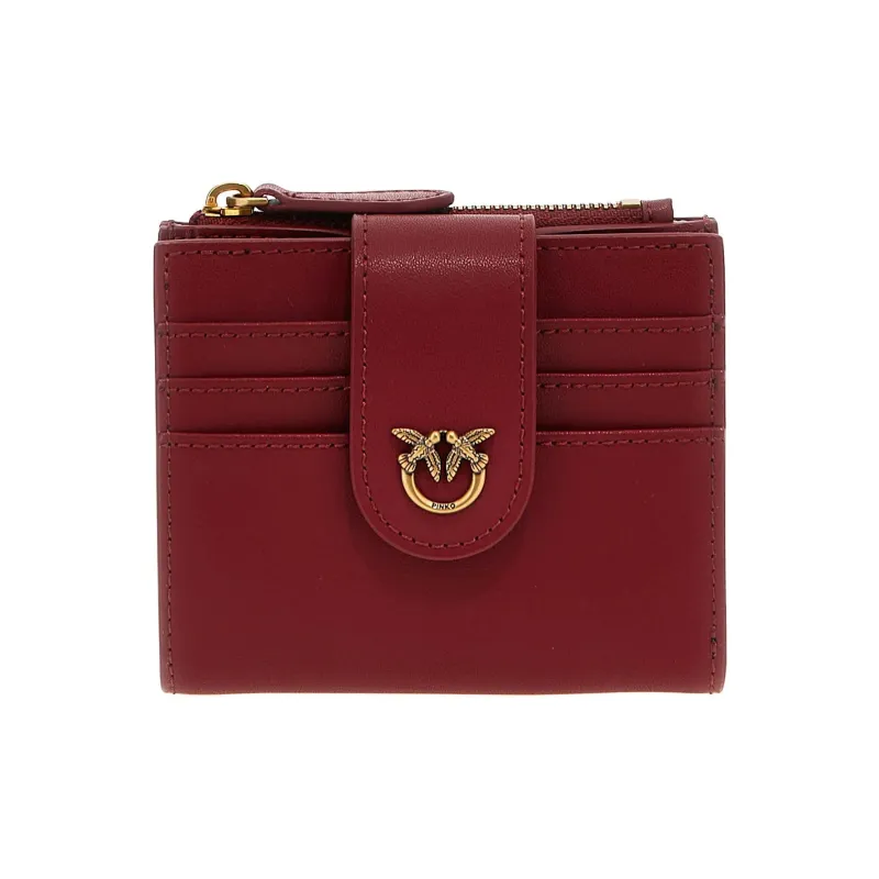 PINKO Calfskin Wallet Regular Women's Red-0