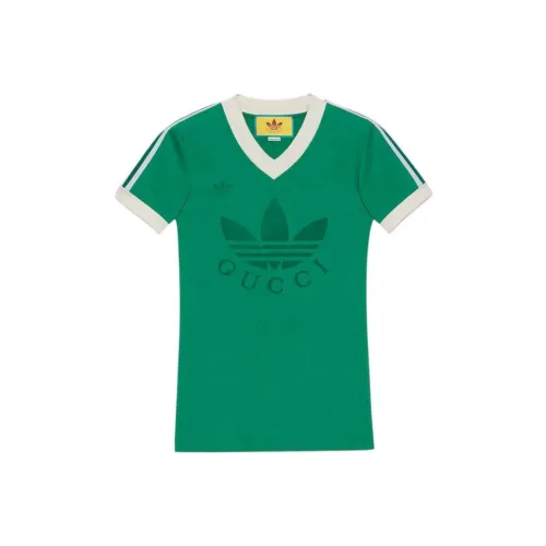 GUCCI x Adidas Originals T Shirt Unisex Green