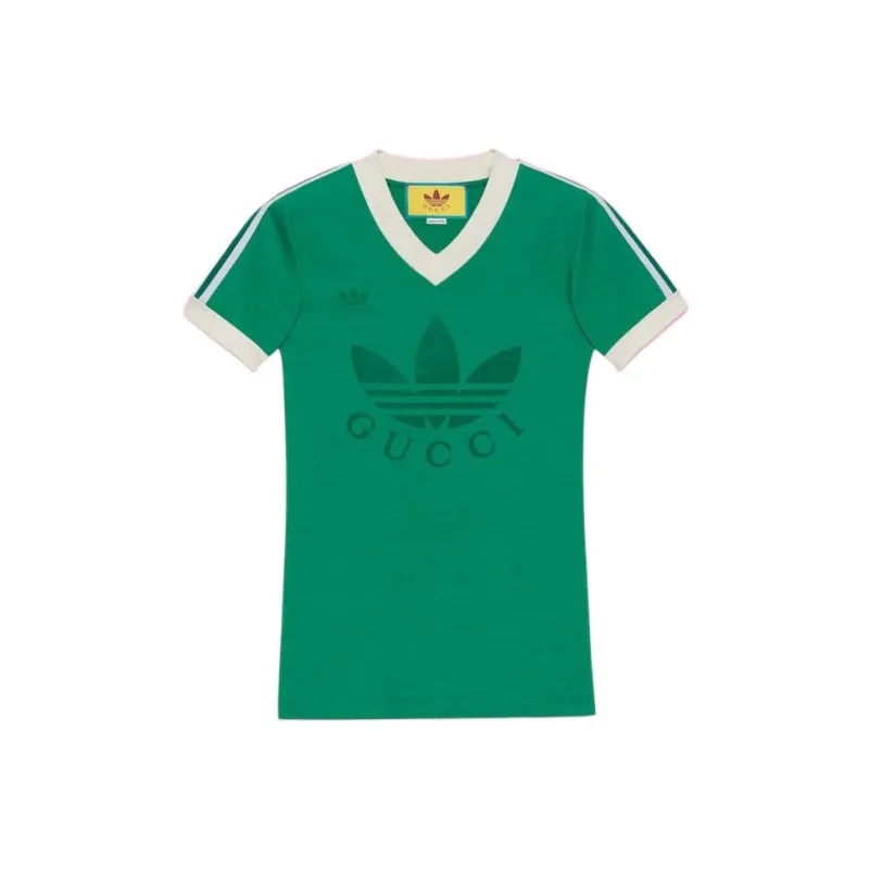 GUCCI x Adidas Originals T Shirt Unisex Green-0