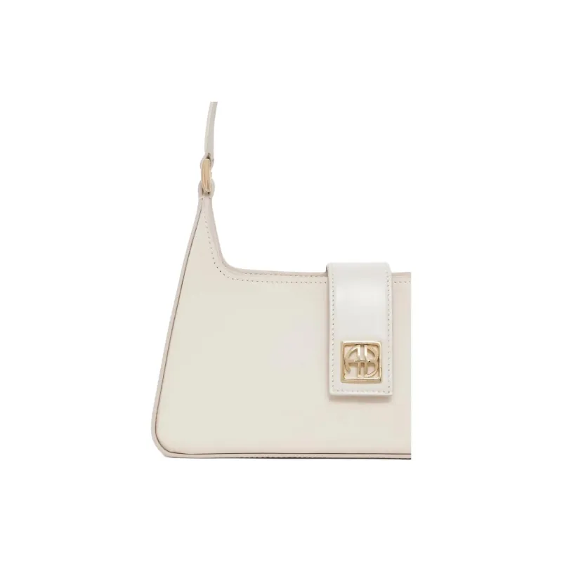 Anine Bing Calfskin Handbag, Shoulder Bag Women's Ivory White-2