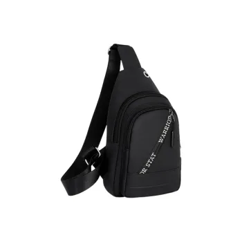 Warrior Polyester Sling Bag Unisex Night Shadow Black