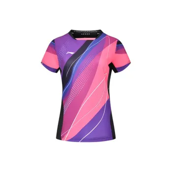 LiNing T Shirt Women's Fluorescent Lotus Pink