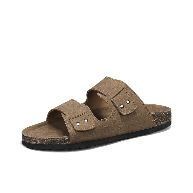 ROBINHOOD Stitching Slip Resistant Abrasion Resistant Slide Slippers Men's Box-8
