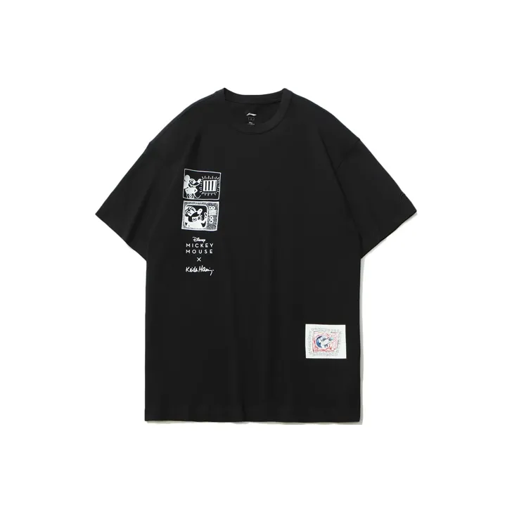 LiNing x Disney T Shirt Men's Black-0