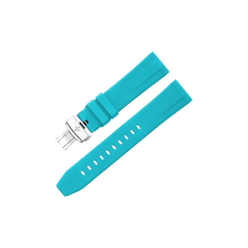 VAGENARI Flat Head One Size 18 19 20 21 22 23 24mm Extended Length, Compatibility Watch Band Fluoroelastomer Material-23