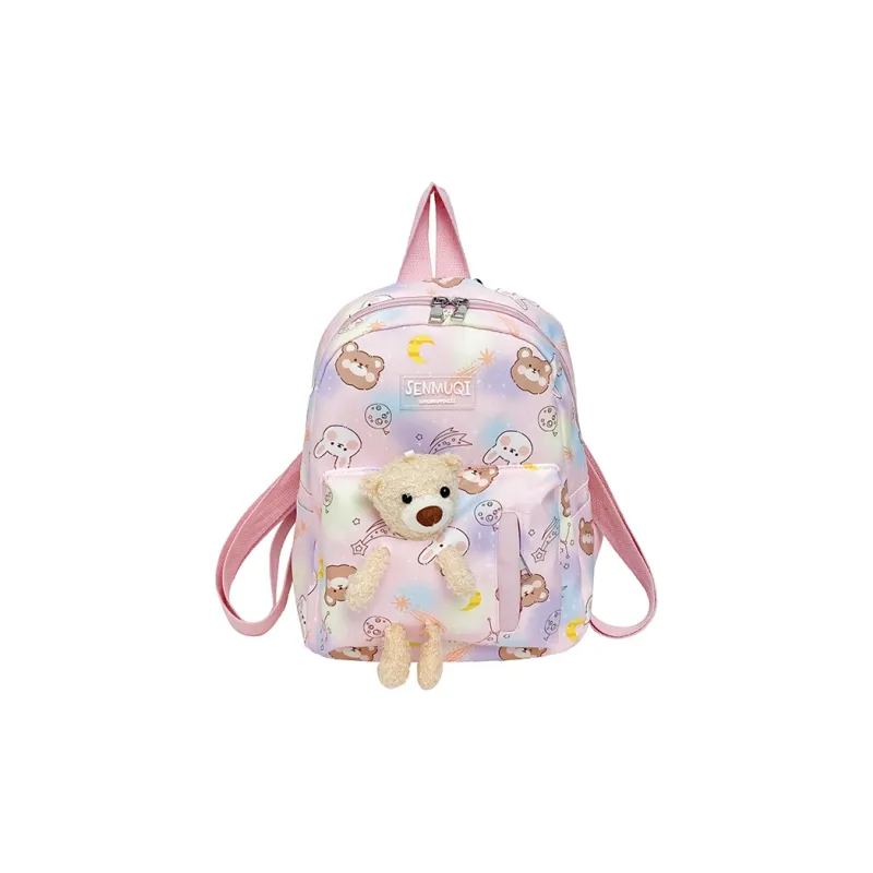 URBAN FOREST Nylon Backpack Women's Pink/Violet/Green/Blue/Black-6
