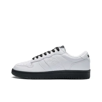 Kappa Back to Back Anti Slip Wear Resistant Low Top Skateboard Shoes Unisex White Black