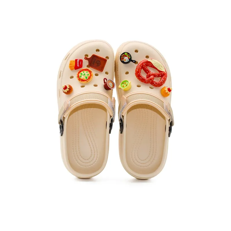 OUBT Fun Foodie Clogs Unisex Beige-2