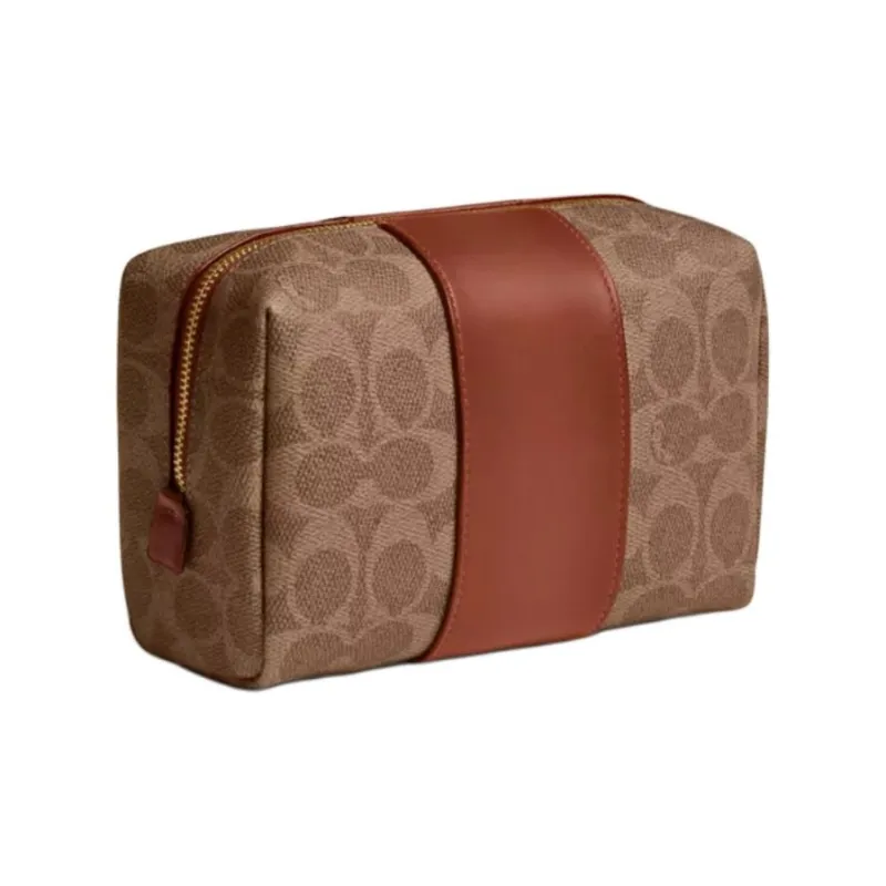 COACH Essential Coated Canvas Storage Bag, Makeup Bag, Shoulder Bag Women's-1