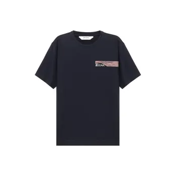 Zzegna T Shirts Men Navy