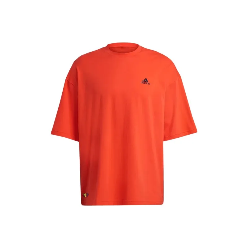 Adidas T Shirts Unisex Half Neon Red-0