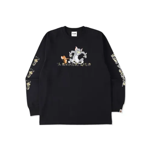 A BATHING APE X Tom And Jerry Footprints Madison Avenue L/S Tee