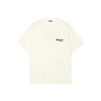 Balenciaga Political Campaign T Shirts Men Beige