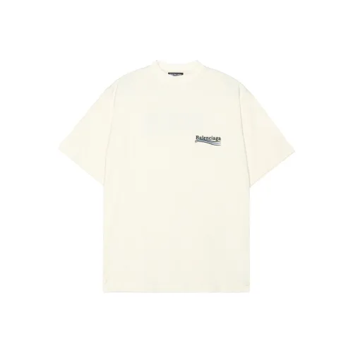Balenciaga Political Campaign T Shirts Men Beige