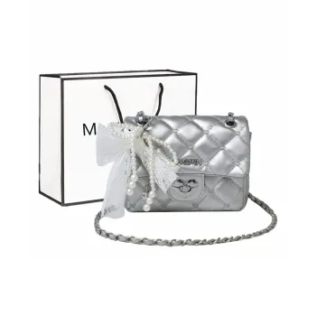 Fitchell PU Shoulder Bag Crossbody Bag Women's Silver/Black/White/Pink
