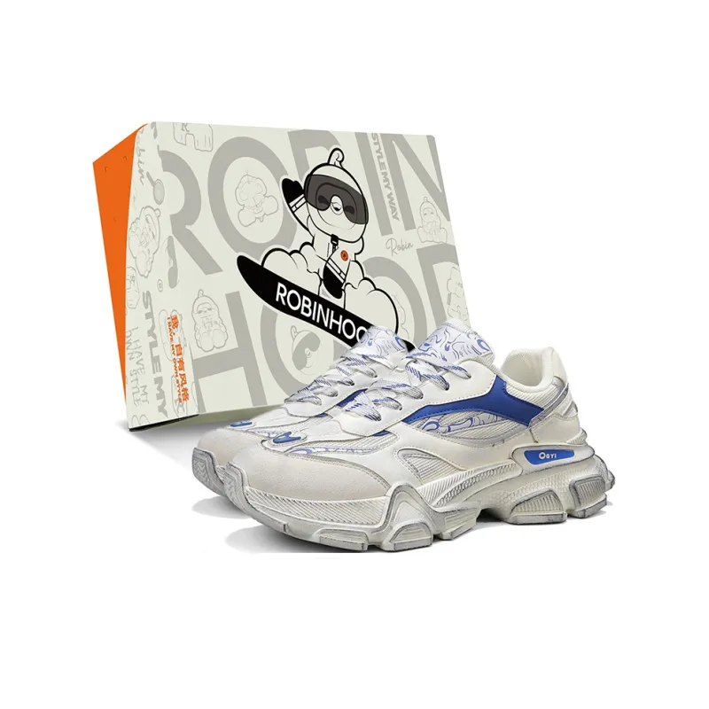 ROBINHOOD Cushioning, Slip Resistant, Abrasion Resistant Support Low Top Chunky Sneakers Men's Box-6