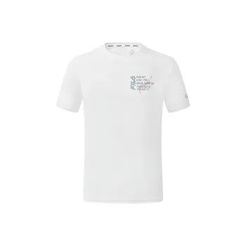 FILA Athletics T Shirts Men Zinc Barium White