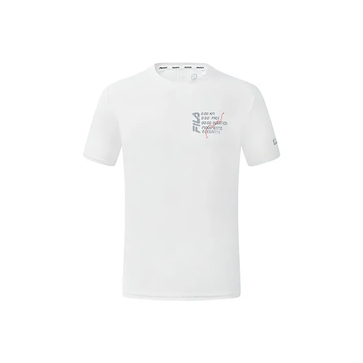 FILA Athletics T Shirts Men Zinc Barium White-0